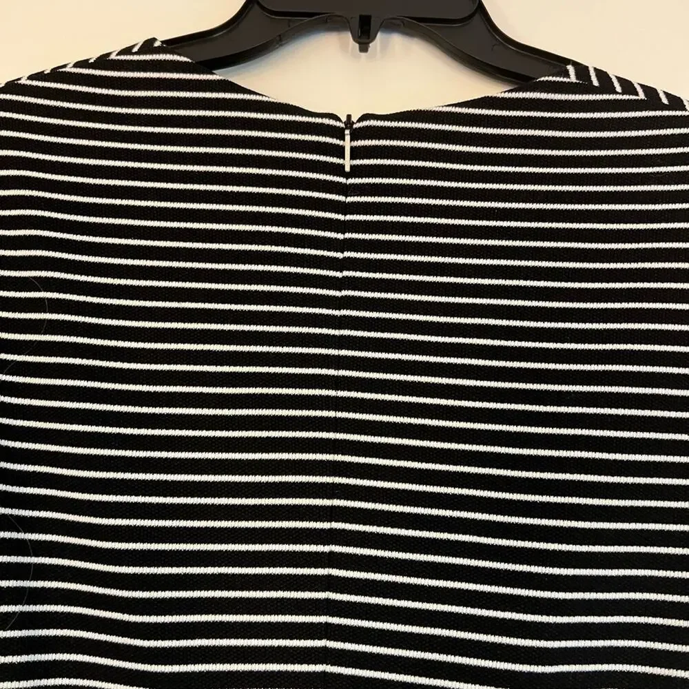Hugo Boss Hedra Belted Dress Black White Sz 4-NWT - Picture 6 of 11